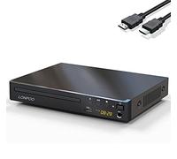 Compact Lecteurs DVD pour TV - Lecteur CD DVD acec Port HDMI/AV/Coaxiale | Entrée USB, MIC Sortie, Multi-région 1~6, LP-099 lecteur cd dvd (câble HDMI & AV Inclus)