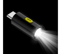 Compact LED Torch - Pocket Flashlight for Explorers | 0.9x0.5 Inch Battery Free ABS Lamp, High Brightness Light Beam for Backpacks, Travel Night Light, Hiking Gadget Accessories Phones