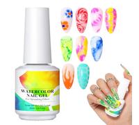 Compact Nail Polish | Gel Polish Nail Polish Uv Gel Polish For Girlfriend, Wife, Friend, Sister, Daughter | Clear, 15ml UV LED Watercolor Floral Print Blossom Fingernail,