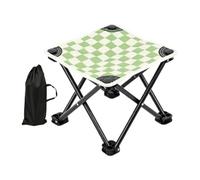 Compact Portable Folding Stool, Folds For Storage with Outdoor Lawn Seating | Checkerboard Design Small Folding Seat for Picnic, Backyard, Beach, Sports, Concerts, Fishing and Travel