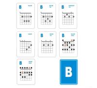 Compact pour l'apprentissage des accords de guitare, 49 cartes flash pour les nouveaux joueurs pour apprendre les accords essentiels et les échelles
