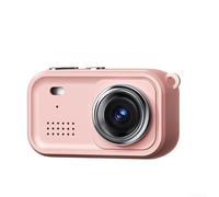 Compact pour mini porte-clés caméra avec résolution 1080p 30fps capture vidéo LCD 1,47" et port de charge de type C (rose)