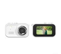 Compact pour mini porte-clés caméra avec résolution 1080p 30fps capture vidéo LCD 1,47" et port de charge de type C (blanc)