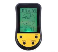 Compact pour station météo coque plastique noir jaune 140mm | Stocke 256 enregistrements historiques, données d'altitude de pression atmosphérique, revue les tendances passées