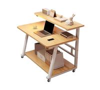 Compact Rolling Computer desk avec table de travail et roues verrouillables petite table d'ordinateur Bureau mobile Writing Workstation idéal pour les petits espaces de bureau à domicile C,90CM