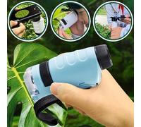 Compact Science Microscope - Educational Toy with LED Lights for Classroom Exploration | PVC PP Material Pocket, Magnification, Mini Microscope for Birthday, Christmas, Stocking Stuffers