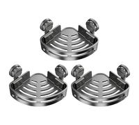 Compact Shower Rack - Toiletries Shelf for Bath Space | with Hooks40 Lbs. Load Capacity, 3-Tier Corner Organizer, Suction Cup Holder Accent for Hotel Apartment Dorm Bathtub Air Freshener Soap Bar