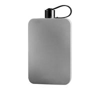 Compact Slim Canteen - Alloy Drink Carrier, 17oz Spill-Proof Refreshment Vessel, Ultra-Thin Profile Beverage Holder with Twist Cap, Robust Refillable Aluminum Jug for College Youth Workplace