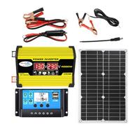 Compact Solar Power, System Portable Solar, Panel Kit Outdoor, Restaurant | 4000W Power Inverter, with 2 USB, Ports 30A Solar, Charge Controller LED, Screen Display Fast, Charging for , Power
