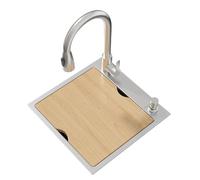Compact Stainless Steel Handmade Caravan Kitchen Sink 41 x 41 cm Design caché avec plusieurs options de remplissage et de barres efficaces