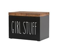 Compact Storage Case - Girl Stuff Organizer for Bathroom | Synthetic with Secure Lid, Pad and Tampon Holder, Countertop Vanity Accessory, Apartment Shower Dormitory Home Living Room Convenience