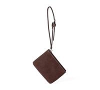 Compact Suedes Wallet with Card Slots Secure Zippers Closure Lightweight Design Coin Purse for Everyday Commute Travel Mini Suede Wallet