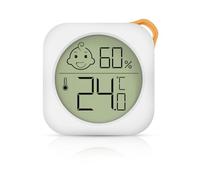 Compact Thermomètre Hygromètre Intérieur Digital, Mini Moniteur De Température Ambiante Et Hygromètre Jauge De Température Et d'Humidité (Blanc)