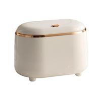 Compact Trash Can, Aesthetic Mini Waste Basket, 19x12.5x14cm Office Bin with Press Top Design, Small Garbage Can with Push Button Activation Function, Home Waste Storage, Desk Bin for Tabletop