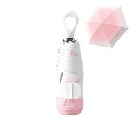 Compact Umbrella for Travel - Waterproof UV Protection Foldable Lightweight Parasol, UV Protection Sun Umbrella, Windproof Pocket Sized Rain Shield | Telescopic Sunblocking Weather Canopy for Commuter