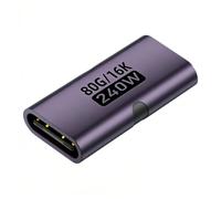 Compact Usb Adapter - Type C Extender for Laptop Use | 240w 80g 16k60hz Performance, Female to Female Connector, Black White Gray Options, Home Conference, Travel Desktop and Workplace Presentation