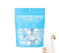 Compact Washcloth Towels - Portable Absorbent Travel Pack, 100 Pieces Wrapped Cloth with Charm, Cotton Face Sheet with Cover, Accessory Stylish Hygiene, Dorm Supplies for Office, Gym, Hiking