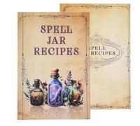 Compact Witch Spell Book, Portable Complete Detailed Content Craft Guide, Wizard Enchantment Supplies for Home School Travel, Parties, Gatherings, Occult and Study