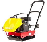 Compacteur à plaque vibrante 15,5 kN - Avec réservoir d'eau - Moteur essence 6,5ch - Plaque 55 x 42 cm Torros TPT1502W