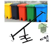 Compacteur de déchets portable sans contact pour le recyclage - Poignée réglable pour poubelles à roulettes de 120 L à 660 L, idéal pour la cuisine, le jardin et le restaurant