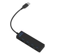 Compactly Adaptateur 4 ports USB 3.0 répartiteur USB pour ordinateur de bureau et ordinateur portable connectant plusieurs appareils avec câble de 20 cm