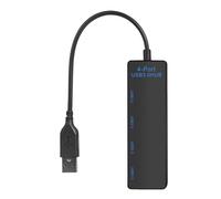 Compactly Adaptateur 4 ports USB 3.0 répartiteur USB pour ordinateur de bureau et ordinateur portable connectant plusieurs appareils avec câble de 20 cm