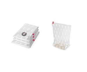 Compactor Aspispace Lot de 3 x Sac de rangement sous vide, Transparent, 55 x 90 x H0,2 cm, RAN4127 & Express Sac de rangement sous vide manuel, Transparent, taille M, 30 x 20 x H50 cm, RAN3595