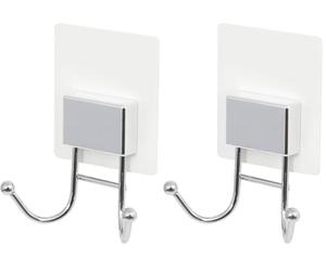 Compactor - Bestlock Magic Bath Double Crochets Autoadhésifs en Chrome Plated Iron, SKU RAN6847 (Lot de 2)