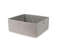 Compactor - Boîte de rangement en tissu Oxford gris taille L 42 x 36 x H.16.5 cm