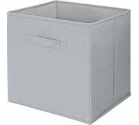 Compactor Boîte de rangement pliable BOSTON pour étagère et bibliothèque, 31 × 31 × 31 cm, gris