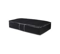 Compactor - Housse de rangement format extra plat dessous de lit, coloris noir - Rangement dessous de lit