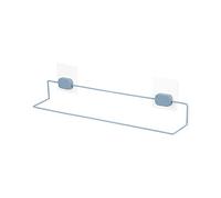 Compactor - Grand Porte-Serviette adhésif sans perçage repositionnable pour Salle de Bain, 50 x 6.5 x H.15 cm, Coloris Bleu