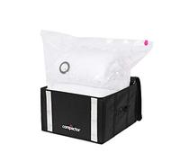 Compactor - Housse avec Sac sous vide Black M, format cube, rangement armoire, dressing, boîte déménagement, compatible aspirateur et pompe à vide, compresse couettes, oreillers et vêtements