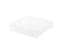 Compactor Lot de 6 Séparateurs de Tiroir Free, Longueur ajustable, Polypropylène, Blanc, 44 x 10 cm, RAN5191