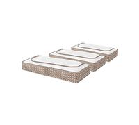 Compactor Lot de 3 Housses de Rangement Dessous de Lit Rivoli, Marron, Polypropylène et EVA, 45 x 108 x H. 15 cm, RAN9816