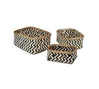 Compactor - Lot de 3 paniers de rangement en bambou naturel