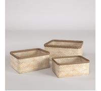 COMPACTOR Lot de 3 paniers Halong naturel