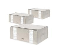 Compactor - Lot de 3 housses de rangement sous vide - Taille XXL très grande capacité - Beige - Compression couettes oreillers vêtements - Rangement armoire
