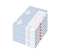 COMPACTOR- Lot de 6 sacs de voyage sous vide Roll-up - Taille M 45 x 65 cm - Compression sans pompe - Réutilisables et légers - valise, sac à dos, week-end, city-trip