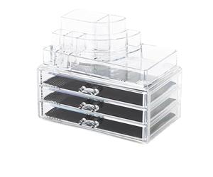 Compactor Multi Floor Organisateur cosmétiques et Bijoux Transparent L, RAN5055