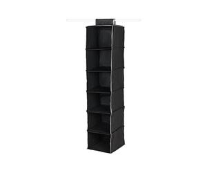 Compactor - Organisateur de Pulls Urban à 6 Niveaux - Collection Cosmos - 30x30x128 cm - Noir - Peva
