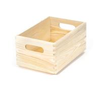 Compactor, Organisateur de Tiroirs - Casier de Rangement en Pin Naturel, Rectangulaire, Bois Clair, Dimensions: 30 x 20 x H.14 cm, Taille S, RAN6474