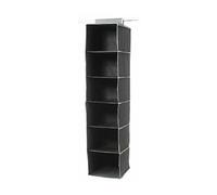 Compactor Organisation de la garde-robe - Organiseur suspendu 30x30x128 cm, 6 compartiments, noir RAN6275