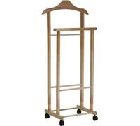 Compactor Organisation de l'armoire - Portemanteau 97x33x29 cm, avec roulettes, bois clair RAN7876