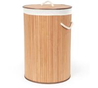 Compactor - Panier À Linge Rond Pliable Bambou Naturel