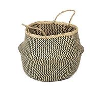 Compactor - Panier de rangement en jonc de mer Taille L, coloris naturel et noir