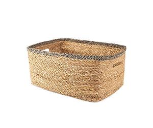 Compactor Panier de Rangement Rohan, Taille Large, 33 x 23 x 18 cm, Noir/Brun, RAN10558