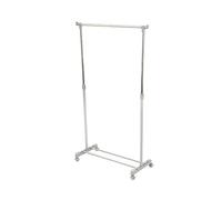 Compactor - Portant à vêtements sur roulettes, hauteur réglable - Coloris gris et chrome