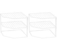 Compactor Rangement Casseroles Perth Taille M, Métal Blanc, 24x23x20.3 cm (Lot de 2)