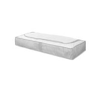 Compactor Sac de Rangement Extra Plat pour lit d'enfant, Anti-poussière, Gamme Boston, Non tissé 75 g, Gris/Blanc, Polypropylène et EVA, 46 x 107 x H16 cm, RAN10165